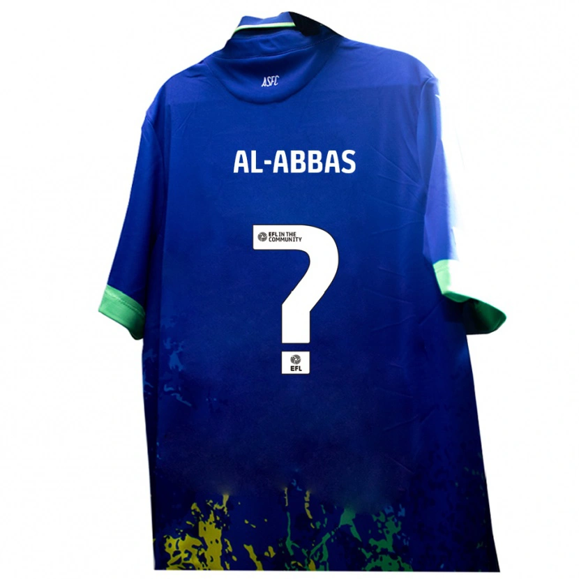 Danxen Uomo Maglia Yasin Al-Abbas #0 Blu Giallo Kit Gara Away 2025/26 Maglietta