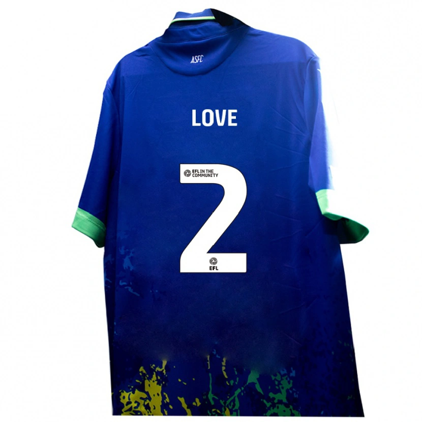 Danxen Uomo Maglia Donald Love #2 Blu Giallo Kit Gara Away 2025/26 Maglietta