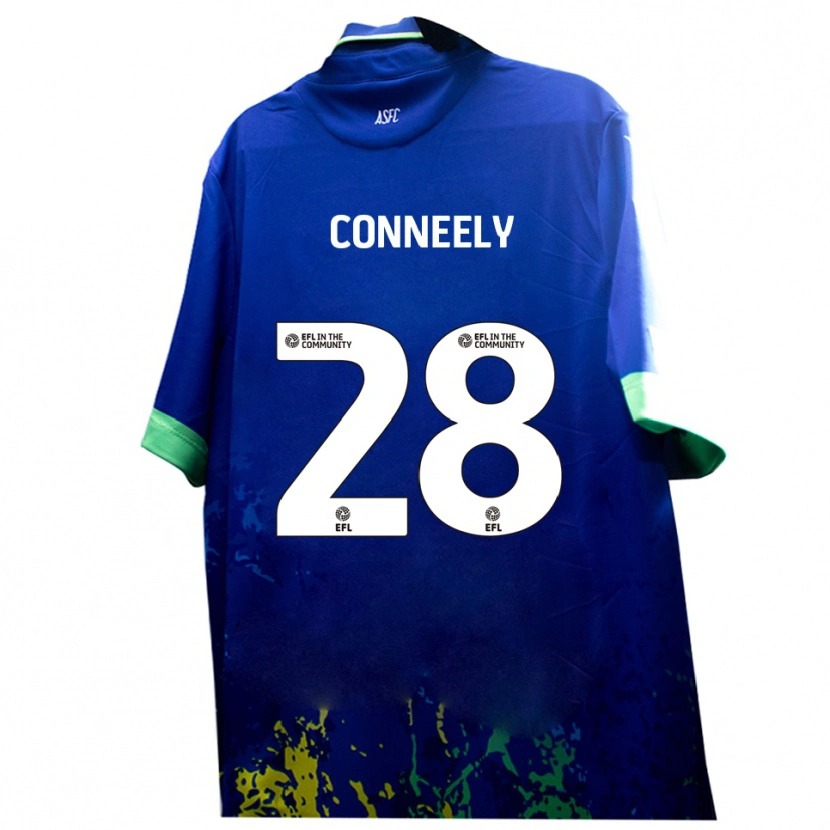 Danxen Uomo Maglia Seamus Conneely #28 Blu Giallo Kit Gara Away 2025/26 Maglietta