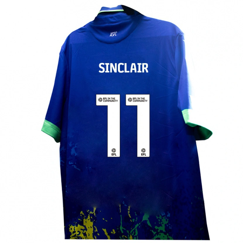 Danxen Uomo Maglia Isaac Sinclair #11 Blu Giallo Kit Gara Away 2025/26 Maglietta