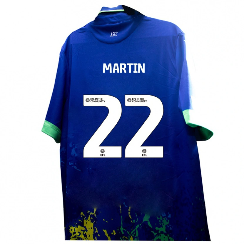Danxen Uomo Maglia Dan Martin #22 Blu Giallo Kit Gara Away 2025/26 Maglietta