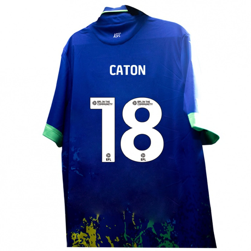 Danxen Uomo Maglia Charlie Caton #18 Blu Giallo Kit Gara Away 2025/26 Maglietta