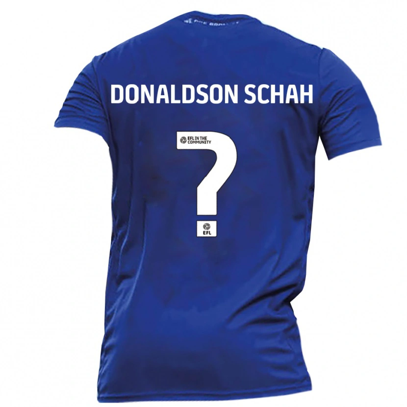 Danxen Uomo Maglia Anwen Donaldson Schah #0 Blu Bianco Kit Gara Away 2025/26 Maglietta
