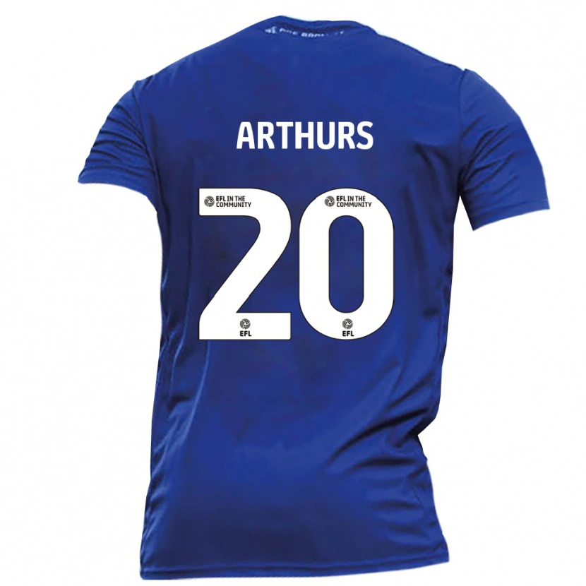Danxen Uomo Maglia Jude Arthurs #20 Blu Bianco Kit Gara Away 2025/26 Maglietta