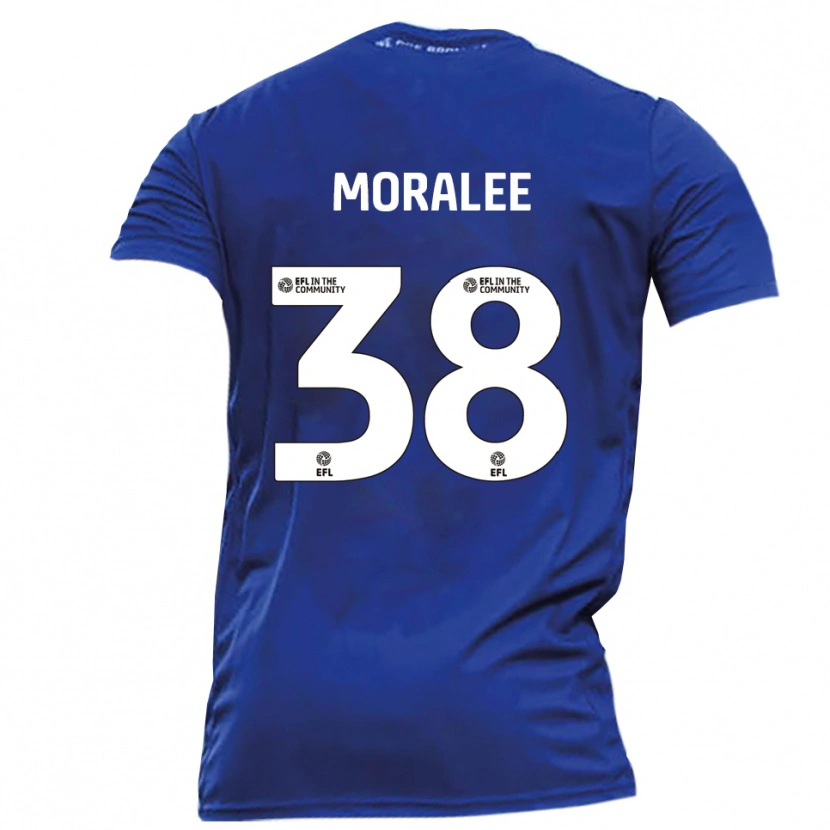 Danxen Uomo Maglia Frankie Moralee #38 Blu Bianco Kit Gara Away 2025/26 Maglietta