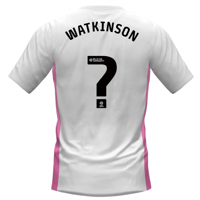 Danxen Uomo Maglia Maddie Watkinson #0 Bianco Rosso Kit Gara Away 2025/26 Maglietta