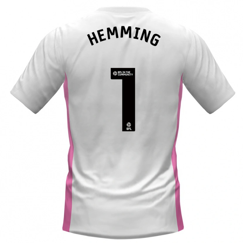 Danxen Uomo Maglia Zach Hemming #1 Bianco Rosso Kit Gara Away 2025/26 Maglietta