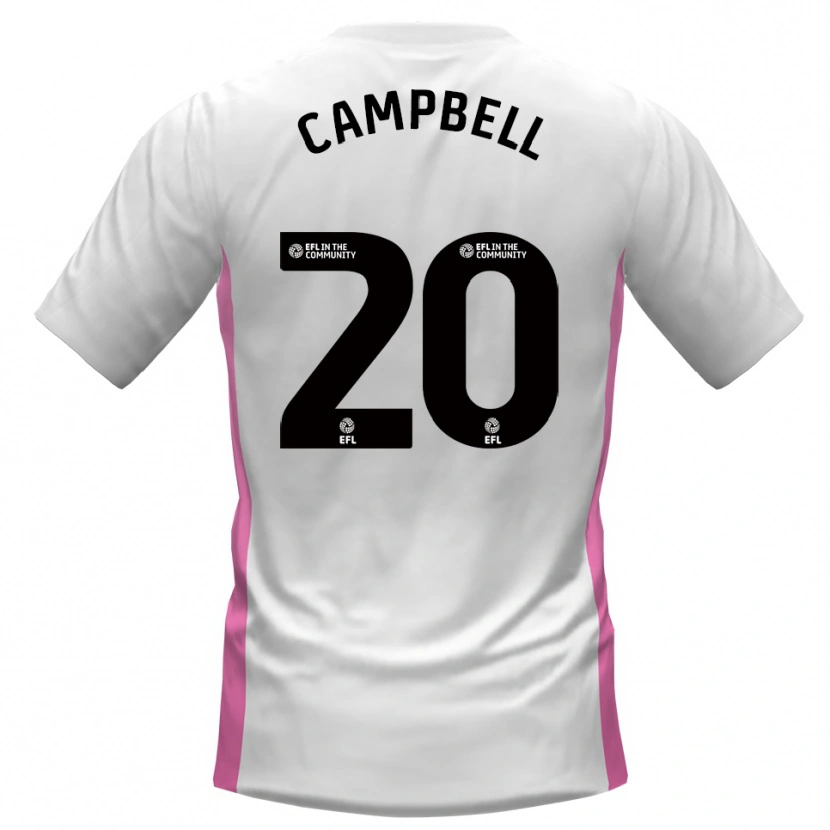 Danxen Uomo Maglia Vontae Daley-Campbell #20 Bianco Rosso Kit Gara Away 2025/26 Maglietta