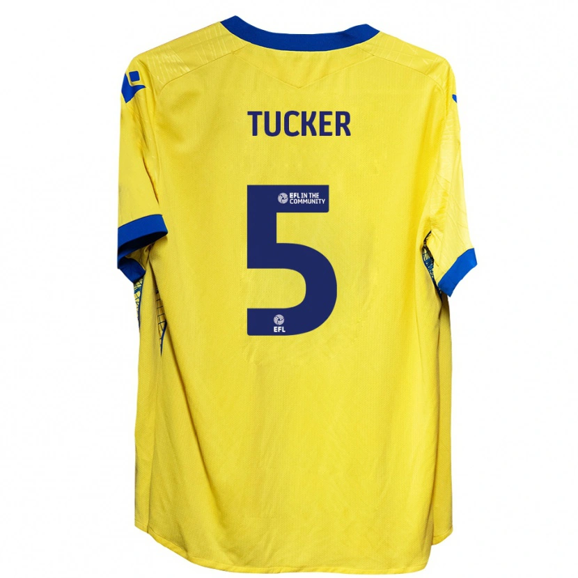 Danxen Uomo Maglia Jack Tucker #5 Giallo Blu Kit Gara Away 2025/26 Maglietta