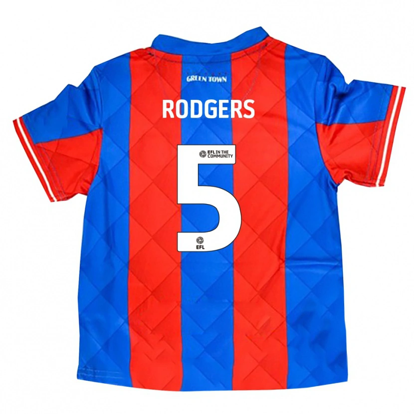 Danxen Uomo Maglia Harvey Rodgers #5 Blu Rosso Bianco Kit Gara Away 2025/26 Maglietta