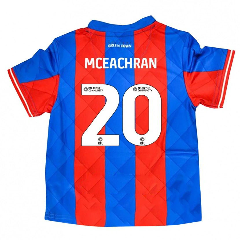 Danxen Uomo Maglia George Mceachran #20 Blu Rosso Bianco Kit Gara Away 2025/26 Maglietta