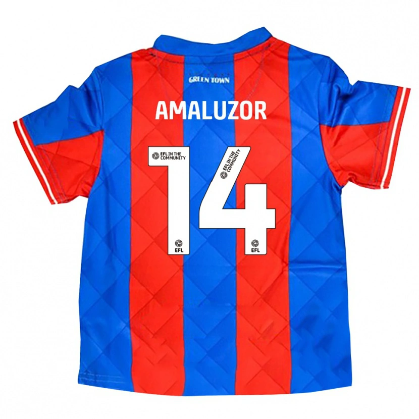 Danxen Uomo Maglia Justin Amaluzor #14 Blu Rosso Bianco Kit Gara Away 2025/26 Maglietta