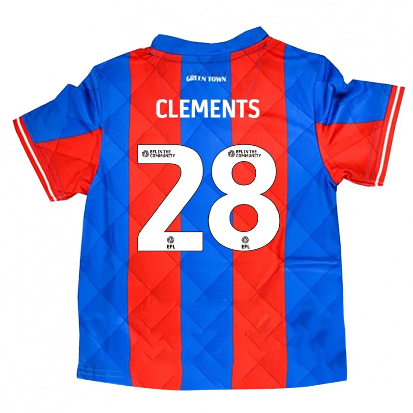 Danxen Uomo Maglia Charlie Clements #28 Blu Rosso Bianco Kit Gara Away 2025/26 Maglietta