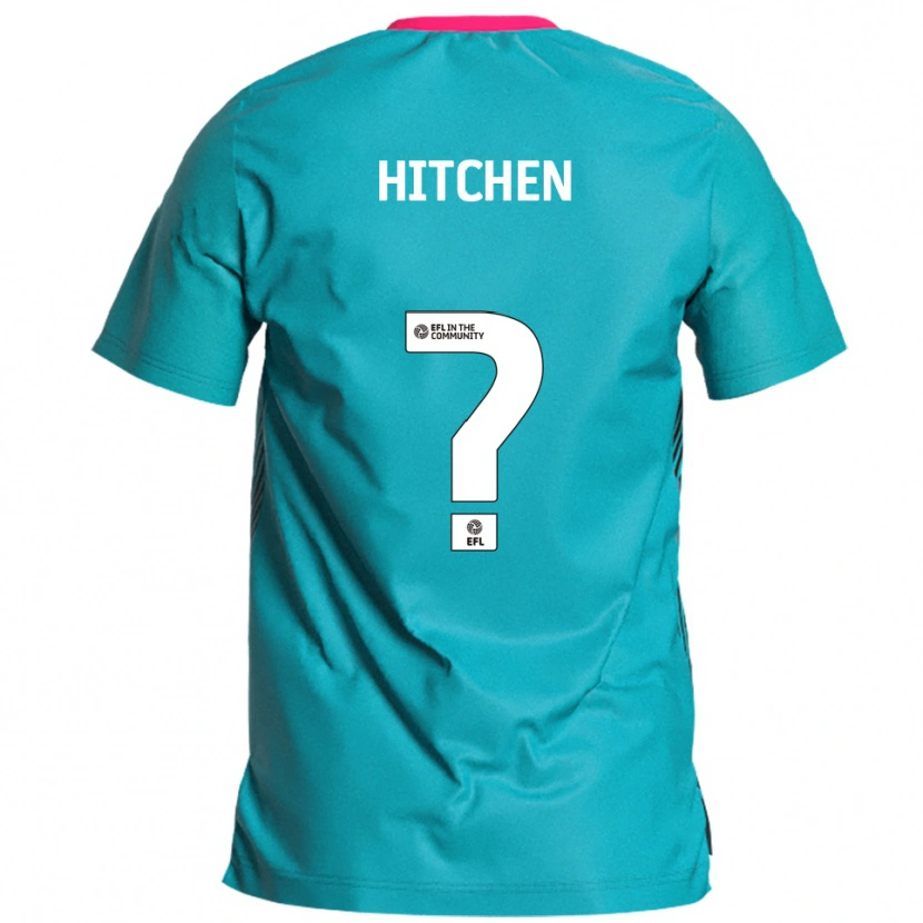 Danxen Uomo Maglia Rebecca Hitchen #0 Azzurro Rosa Kit Gara Away 2025/26 Maglietta