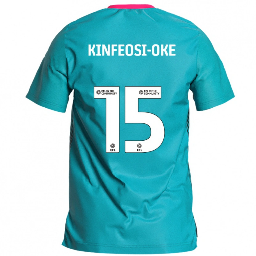 Danxen Uomo Maglia Tioluwanimofe Kinfeosi-Oke #15 Azzurro Rosa Kit Gara Away 2025/26 Maglietta