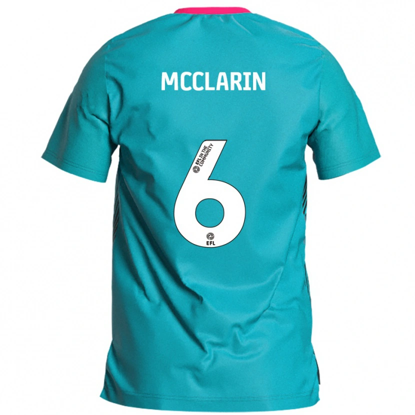 Danxen Uomo Maglia Jack Mcclarin #6 Azzurro Rosa Kit Gara Away 2025/26 Maglietta