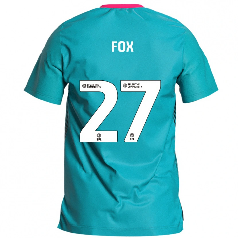Danxen Uomo Maglia Ben Fox #27 Azzurro Rosa Kit Gara Away 2025/26 Maglietta
