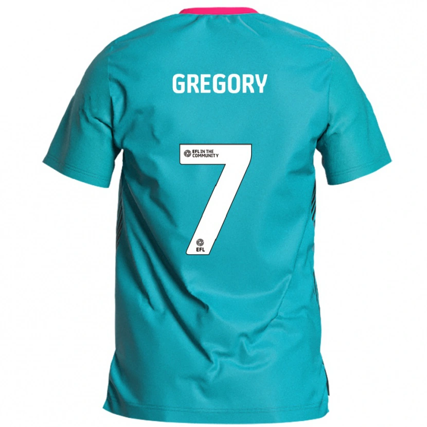 Danxen Uomo Maglia Chester Gregory #7 Azzurro Rosa Kit Gara Away 2025/26 Maglietta