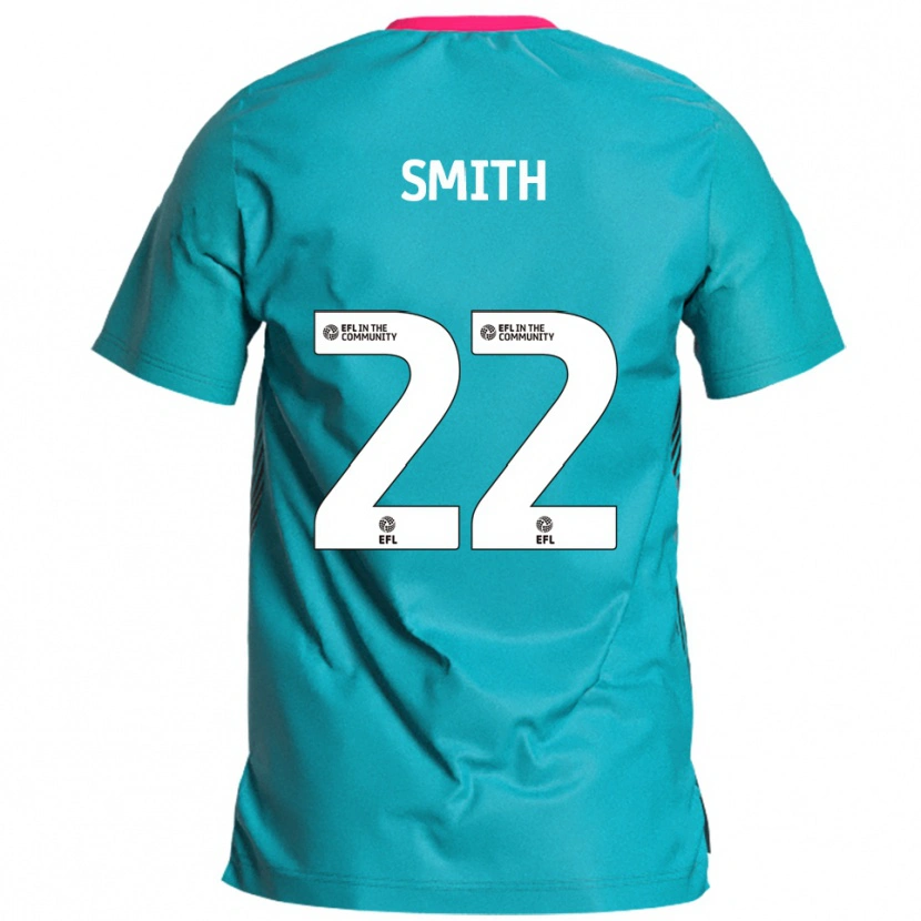 Danxen Uomo Maglia Reece Smith #22 Azzurro Rosa Kit Gara Away 2025/26 Maglietta