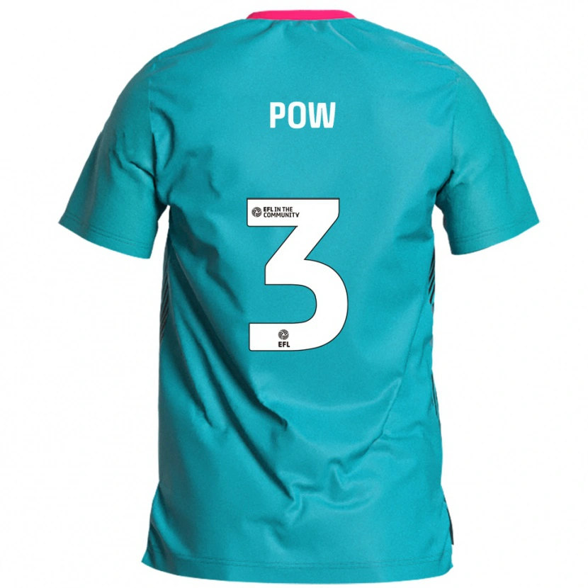 Danxen Uomo Maglia Adam Pow #3 Azzurro Rosa Kit Gara Away 2025/26 Maglietta