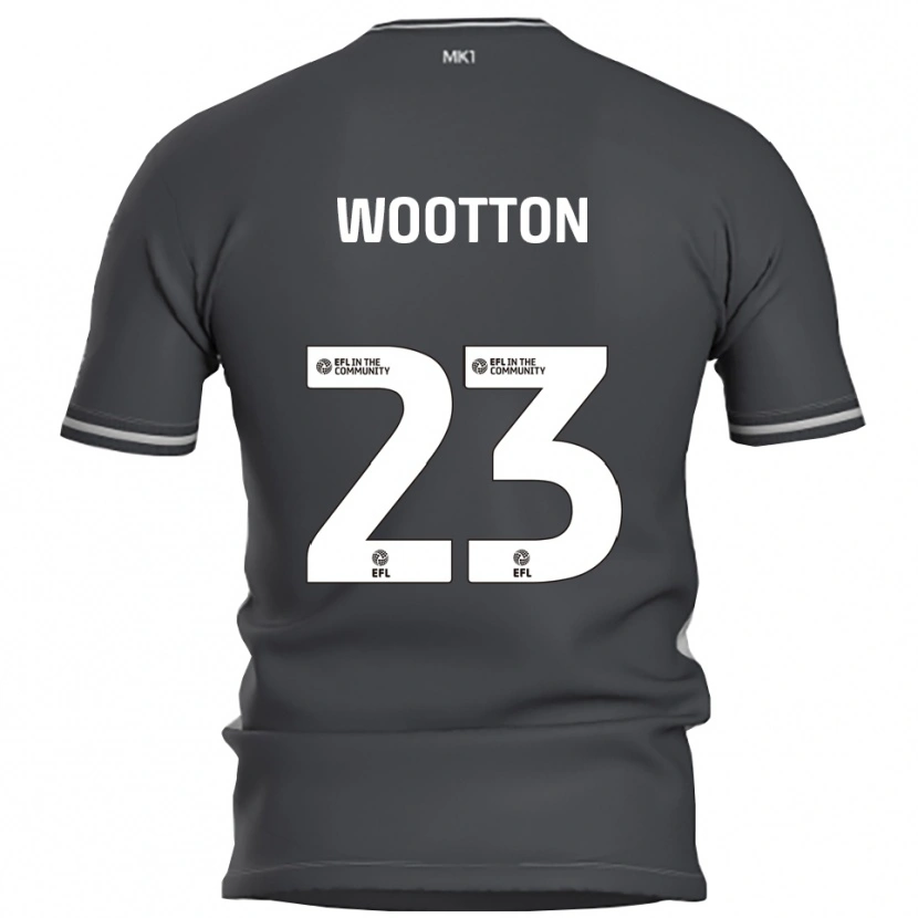 Danxen Uomo Maglia Sydney Wootton #23 Grigio Argento Kit Gara Away 2025/26 Maglietta