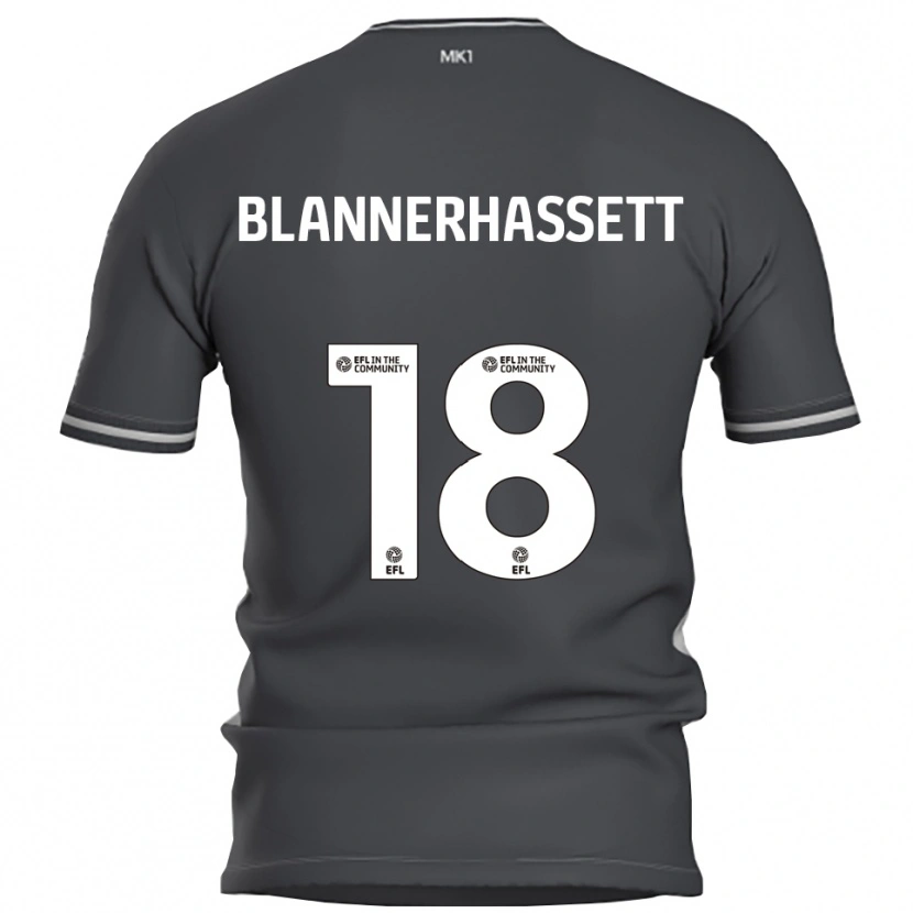 Danxen Uomo Maglia Tommy Blannerhassett #18 Grigio Argento Kit Gara Away 2025/26 Maglietta