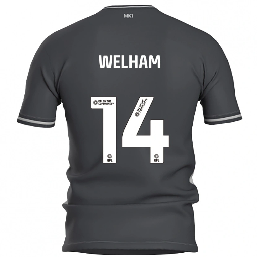 Danxen Uomo Maglia Madeline Welham #14 Grigio Argento Kit Gara Away 2025/26 Maglietta