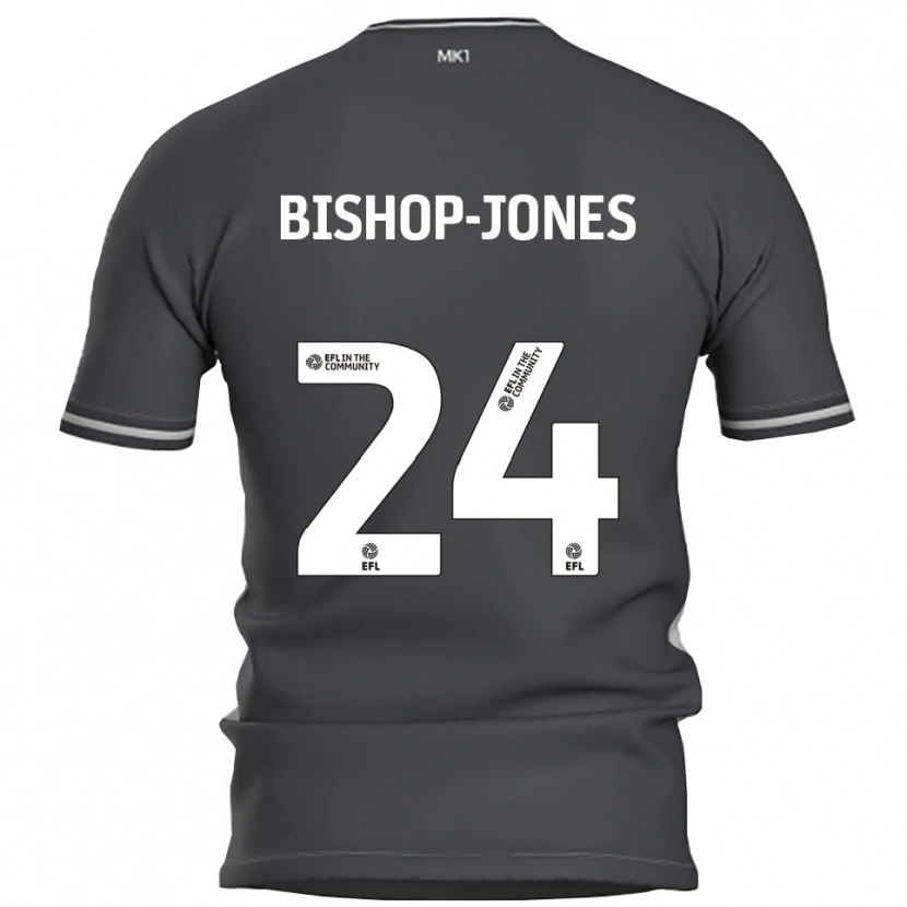 Danxen Uomo Maglia Ruby Bishop-Jones #24 Grigio Argento Kit Gara Away 2025/26 Maglietta