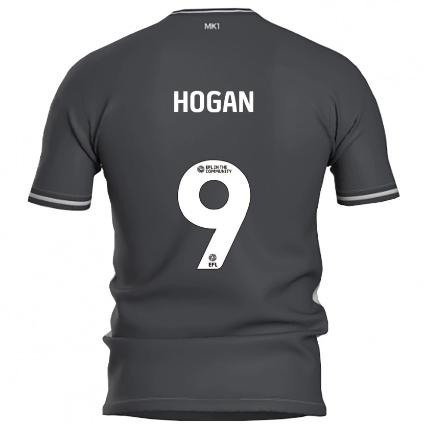 Danxen Uomo Maglia Scott Hogan #9 Grigio Argento Kit Gara Away 2025/26 Maglietta