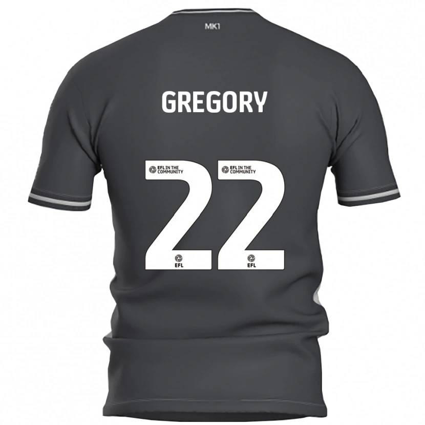 Danxen Uomo Maglia Mia Gregory #22 Grigio Argento Kit Gara Away 2025/26 Maglietta