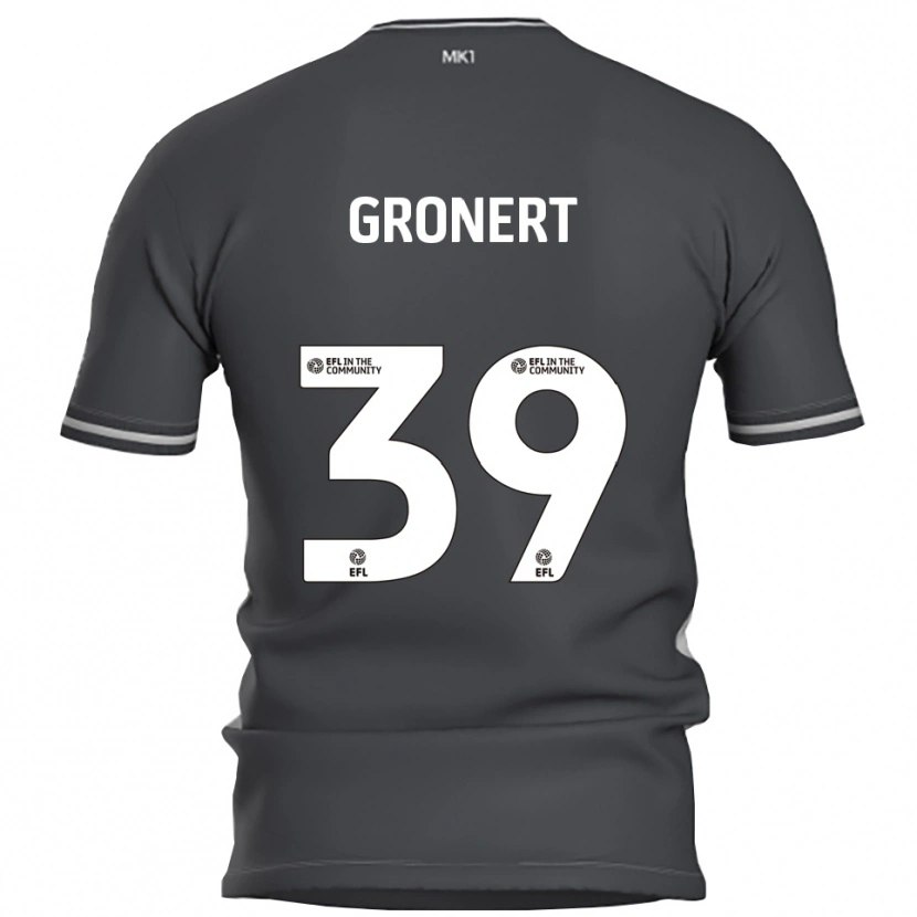 Danxen Uomo Maglia Alex Gronert #39 Grigio Argento Kit Gara Away 2025/26 Maglietta