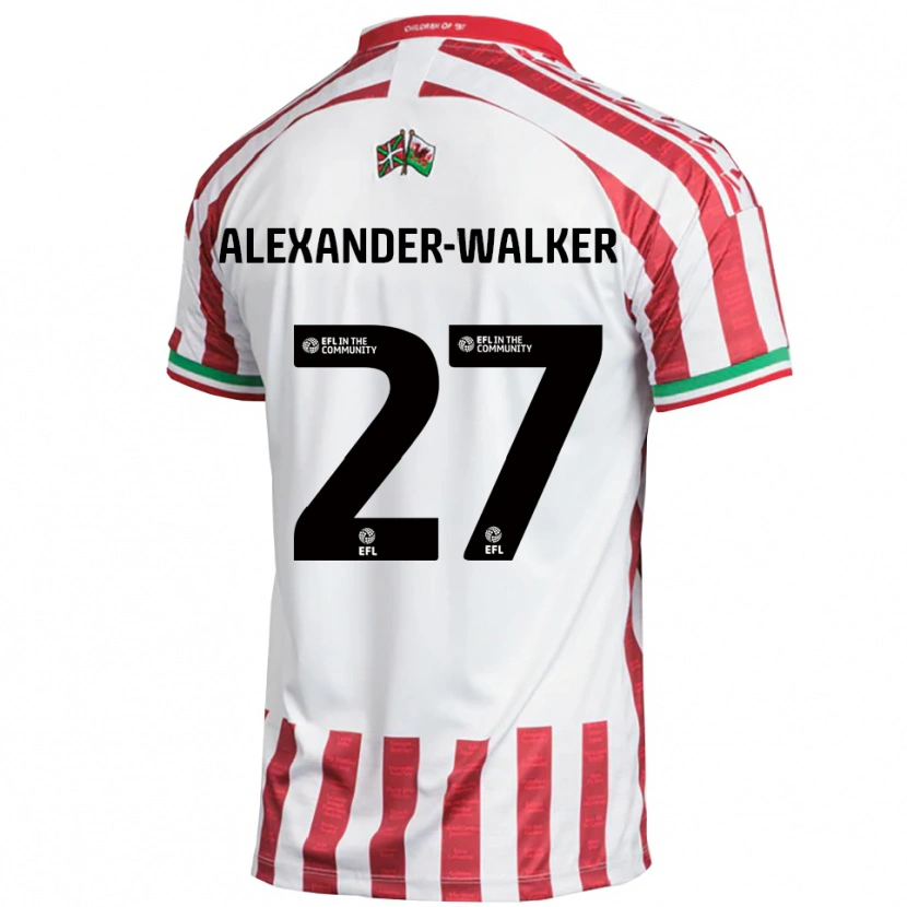 Danxen Uomo Maglia Moses Alexander-Walker #27 Rosso Bianco Kit Gara Away 2025/26 Maglietta