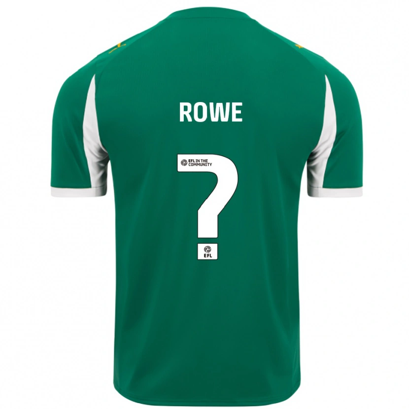 Danxen Uomo Maglia Adam Rowe #0 Verde Bianco Kit Gara Away 2025/26 Maglietta