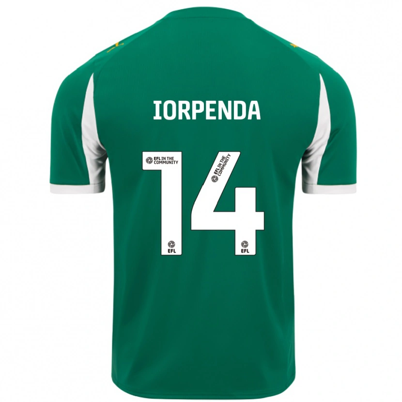 Danxen Uomo Maglia Tom Iorpenda #14 Verde Bianco Kit Gara Away 2025/26 Maglietta