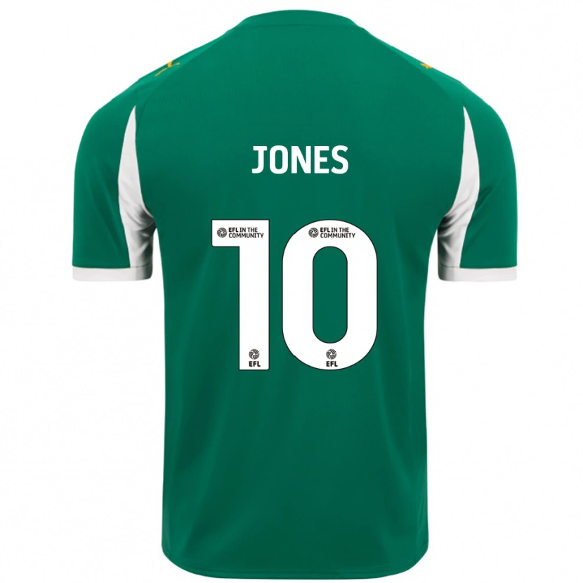 Danxen Uomo Maglia Jodi Jones #10 Verde Bianco Kit Gara Away 2025/26 Maglietta