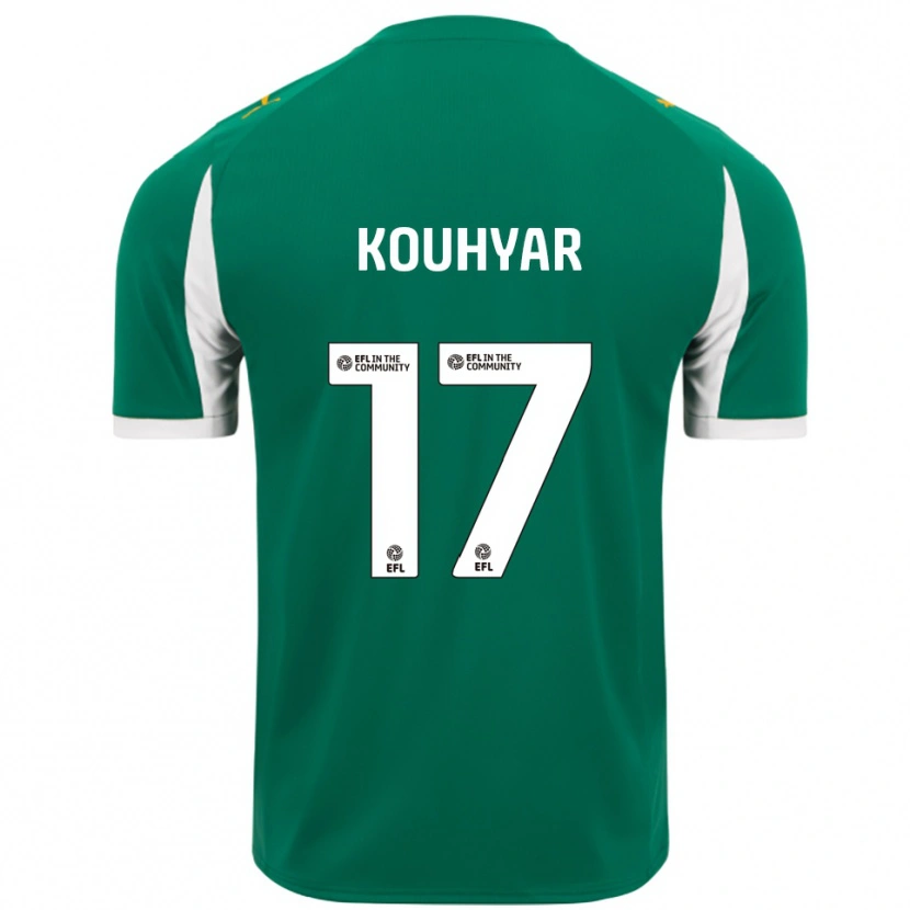 Danxen Uomo Maglia Maziar Kouhyar #17 Verde Bianco Kit Gara Away 2025/26 Maglietta