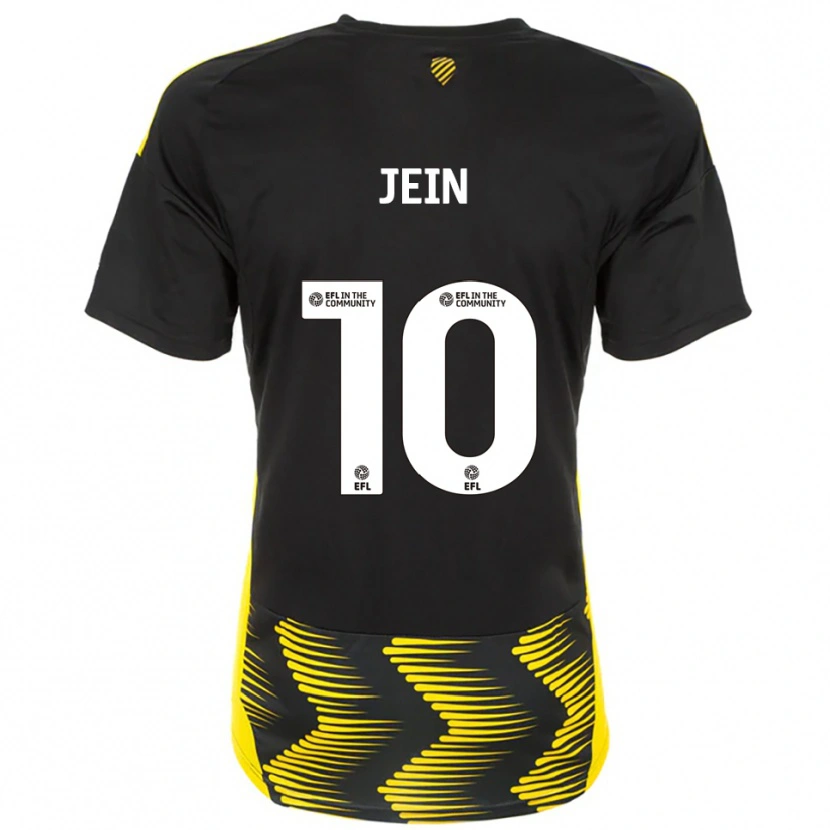 Danxen Uomo Maglia Shaunna Jein #10 Nero Giallo Kit Gara Away 2025/26 Maglietta