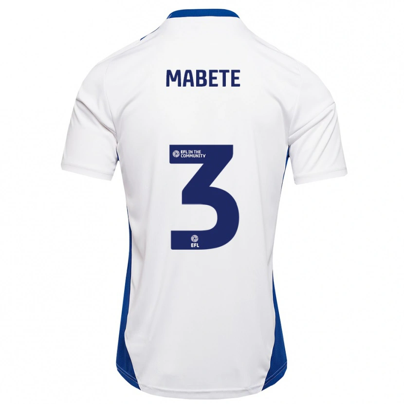 Danxen Uomo Maglia Filozofe Mabete #3 Bianco Blu Kit Gara Away 2025/26 Maglietta