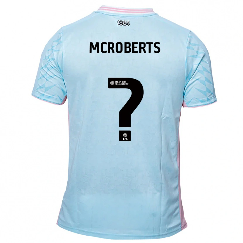 Danxen Uomo Maglia Keris Mcroberts #0 Azzurro Rosa Kit Gara Away 2025/26 Maglietta
