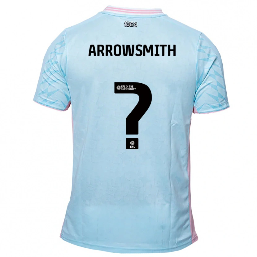 Danxen Uomo Maglia Izzy Arrowsmith #0 Azzurro Rosa Kit Gara Away 2025/26 Maglietta