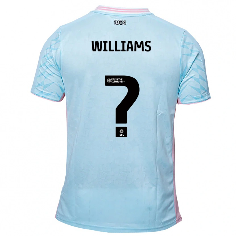 Danxen Uomo Maglia Laura Williams #0 Azzurro Rosa Kit Gara Away 2025/26 Maglietta