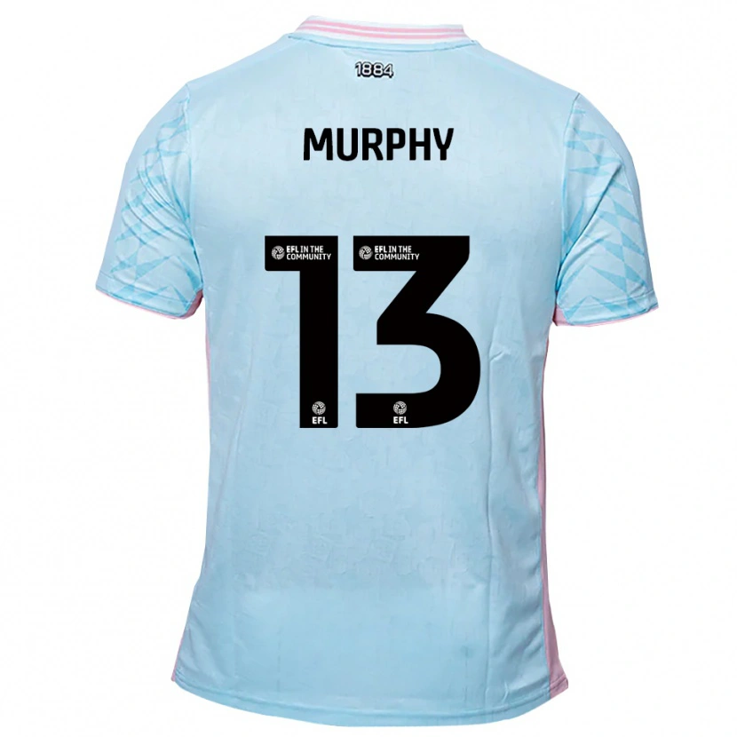 Danxen Uomo Maglia Joe Murphy #13 Azzurro Rosa Kit Gara Away 2025/26 Maglietta