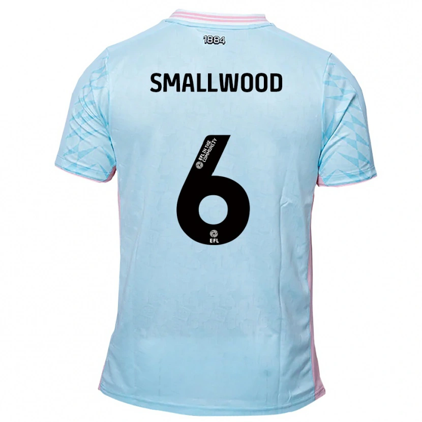 Danxen Uomo Maglia Richard Smallwood #6 Azzurro Rosa Kit Gara Away 2025/26 Maglietta