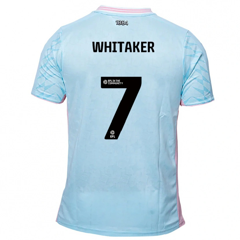 Danxen Uomo Maglia Charlie Whitaker #7 Azzurro Rosa Kit Gara Away 2025/26 Maglietta