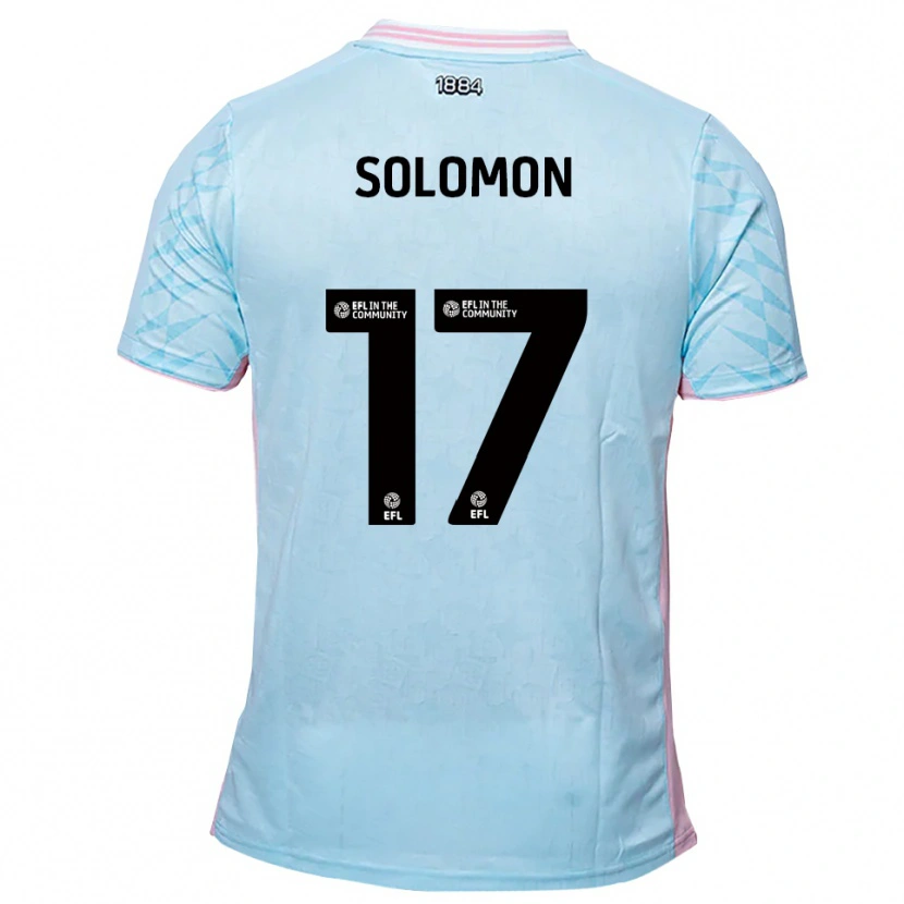 Danxen Uomo Maglia Sol Solomon #17 Azzurro Rosa Kit Gara Away 2025/26 Maglietta