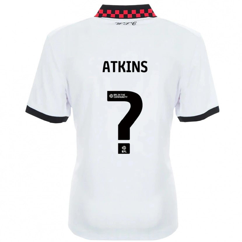 Danxen Uomo Maglia Shian Atkins #0 Bianco Nero Kit Gara Away 2025/26 Maglietta