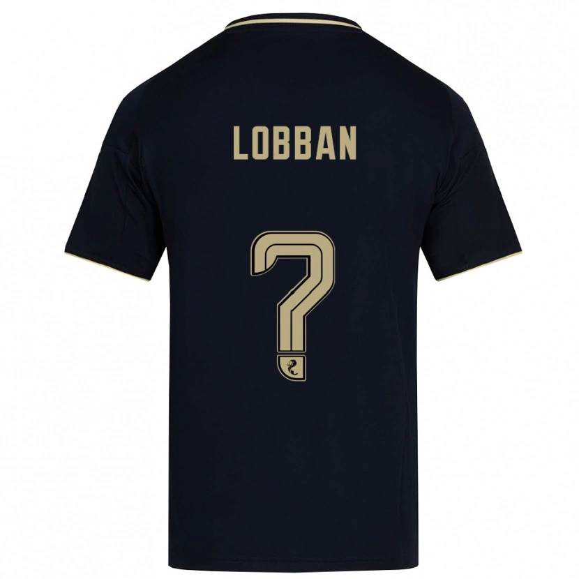 Danxen Uomo Maglia Dylan Lobban #0 Blu Navy Oro Kit Gara Away 2025/26 Maglietta