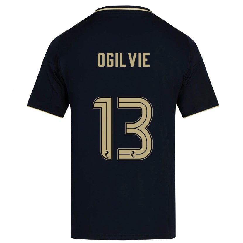 Danxen Uomo Maglia Francesca Ogilvie #13 Blu Navy Oro Kit Gara Away 2025/26 Maglietta