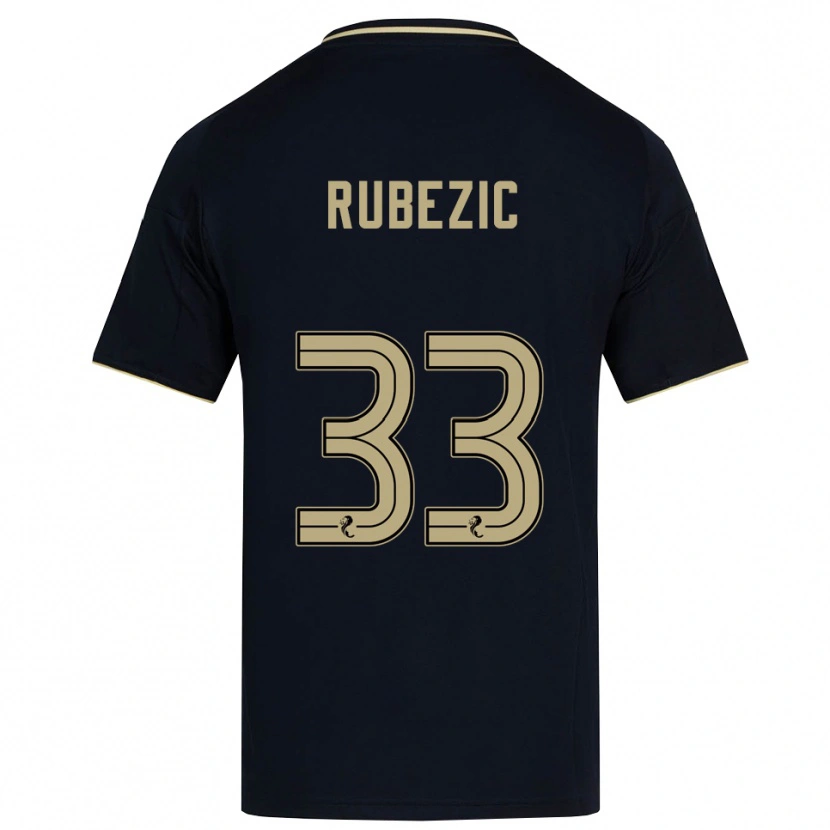 Danxen Uomo Maglia Slobodan Rubezic #33 Blu Navy Oro Kit Gara Away 2025/26 Maglietta