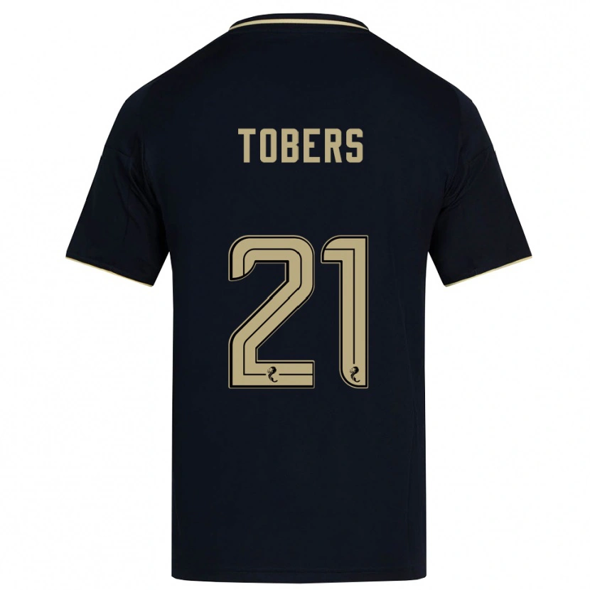 Danxen Uomo Maglia Kristers Tobers #21 Blu Navy Oro Kit Gara Away 2025/26 Maglietta